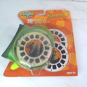 NIB Shrek 2 "100% Ogre" Green Horizontal 3D Viewer& 3 Reels View-Master Set 2004